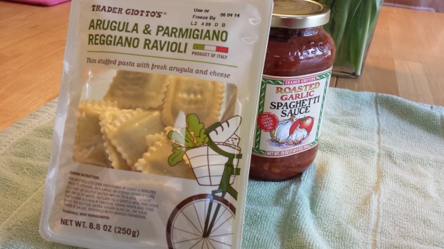 ravioli and sauce