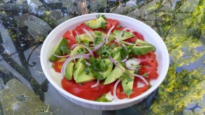 tomato avocado salad