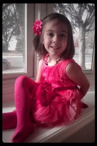 Striking a model's pose.