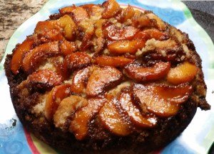 peach upside down cake