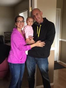 Maggie, Lilly, and Mark await the whistle for dinner to begin.