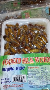 Cooked silkworm. And that's all I'll say about that.