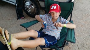 Alastair enjoys a beer and a cigar while Dad's away for a bit! Of course he didn't really, but Bill and Allen couldn't help but tease a bit.