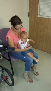 Two welcomed visitors -- Maggie and Lilly.
