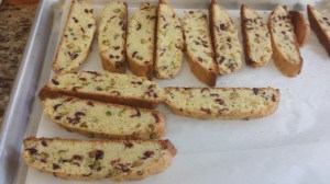 You slice them and bake them individually.