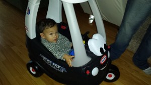 Cole in polic car