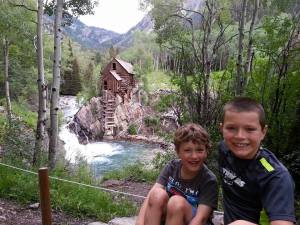 Joseph and Alastair on the same camping trip.