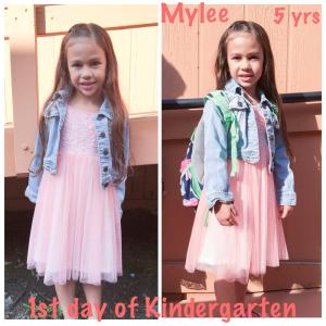 Mylee starts kindergarten.