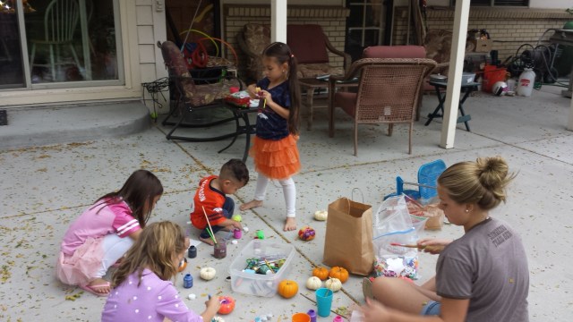 grands working on craft