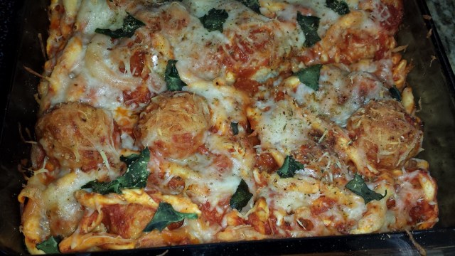 chicken parmesan meatball casserole